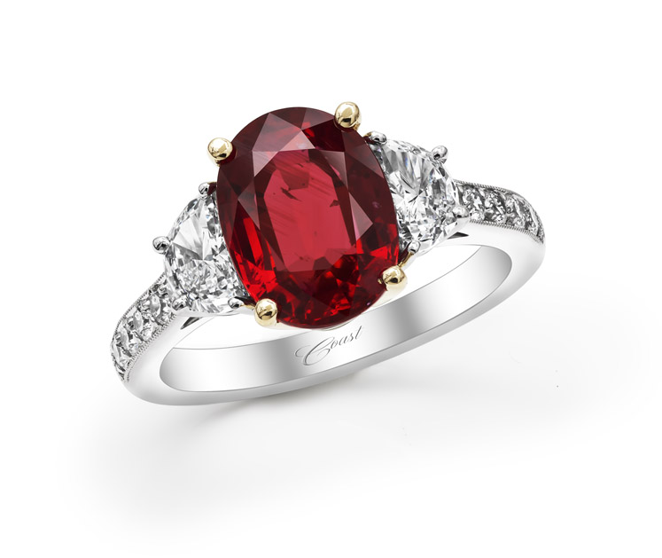 ruby wedding ring set