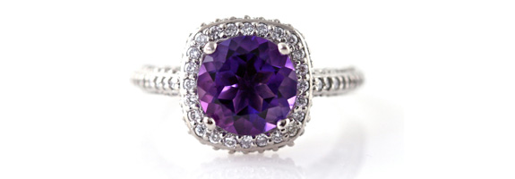 Amethyst Engagement Ring